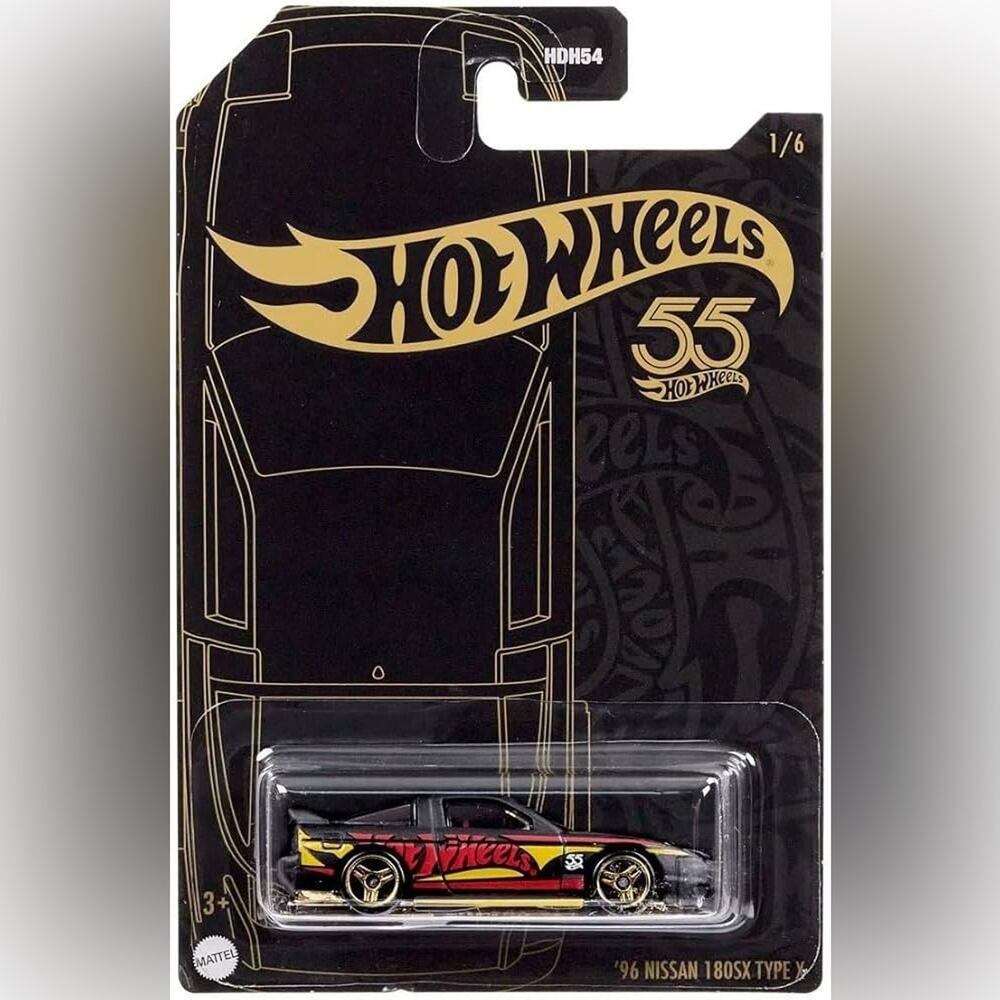 NIB! Hot Wheels 55th Anniversary 2023 Pearl & Chrome '96 Nissan 180SX Type X 1/6